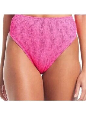 Bar III Women's XS Pink Textured Bikini Bottom Candy Kiss Swimwear K1239